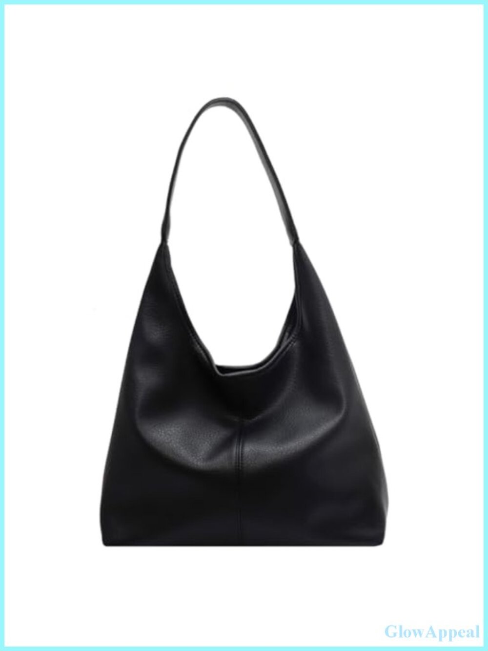 Slouchy Hobo Tote Bag for Women Soft PU Leather Work Shoulder Handbags 2 Pack